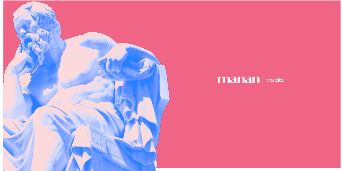 Socrates on manan pink background with logo